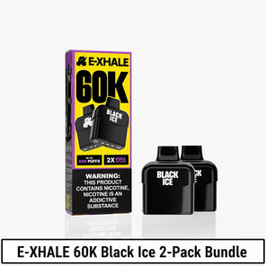 E-XHALE 60K Black Ice 2-Pack Bundle | Battery Sold Separately