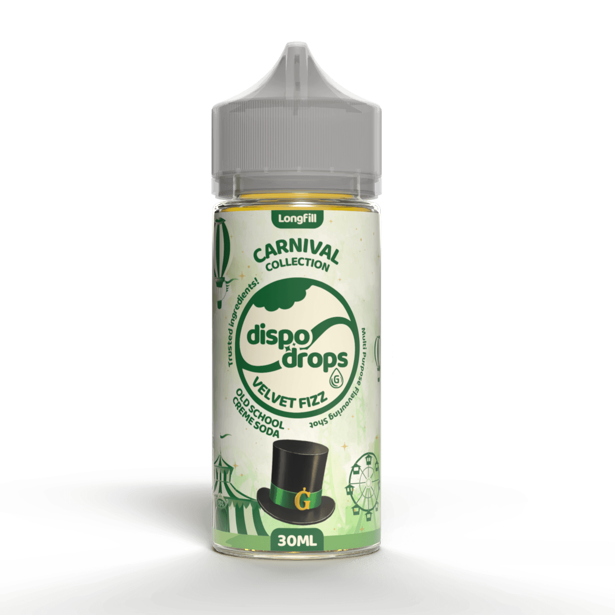 Dispo Drops Carnival Longfilll Freebase 30ml in 120ml Bottle