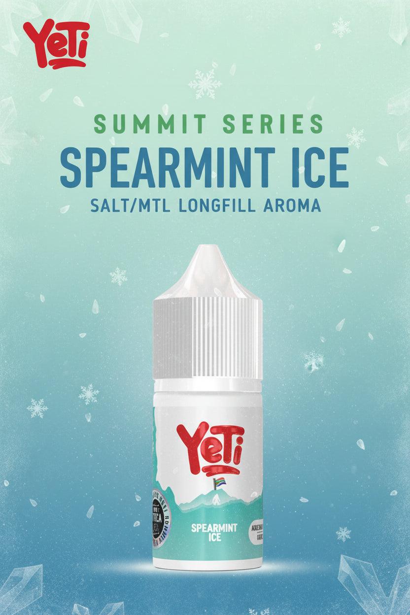 Yeti Summit Series salt/MTL longfill aroma bottle on a white background