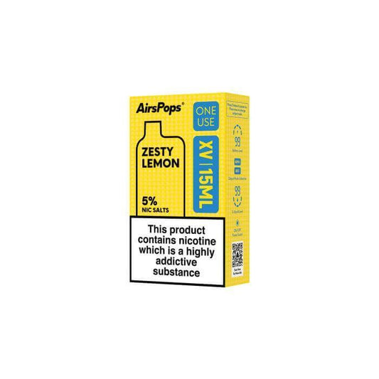 Airscream AirsPops ONE USE 15ml 5% Nic Disposable Vape - Coffee and Vape Shop South Africa