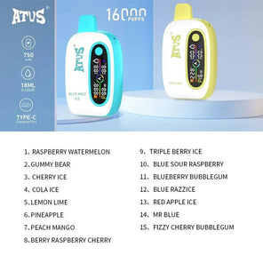 ATVS 16K Puffs Disposable Vape - Coffee and Vape Shop South Africa