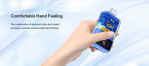 ATVS 30K disposable vape held in hand showing ergonomic design and details