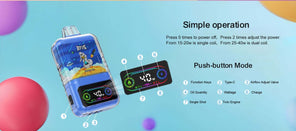 ATVS 30K disposable vape with pink gradient flavor theme and modern layout