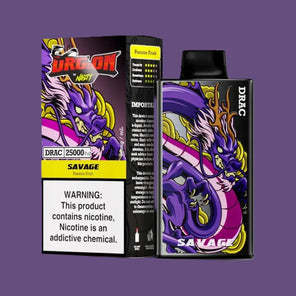DRAGON by Nasty 25 000 disposable vape in purple color with matching packaging