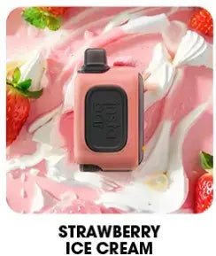 Insta Bar 20K Puffs Strawberry Ice Cream disposable vape with pink dessert visuals