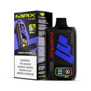 Nasty Bar Max 30K disposable vape in blue flavor with packaging