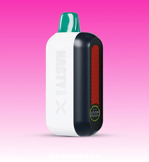 Nasty Bar X 14000 disposable vape in white and green – high puff count rechargeable vape