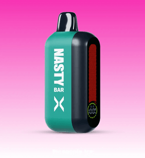 Nasty Bar X 14000 disposable vape device in green-black finish – rechargeable 14K puff