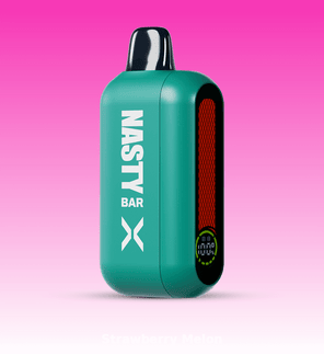 Nasty Bar X 14000 disposable vape in solid green and red finish – high-capacity rechargeable vape