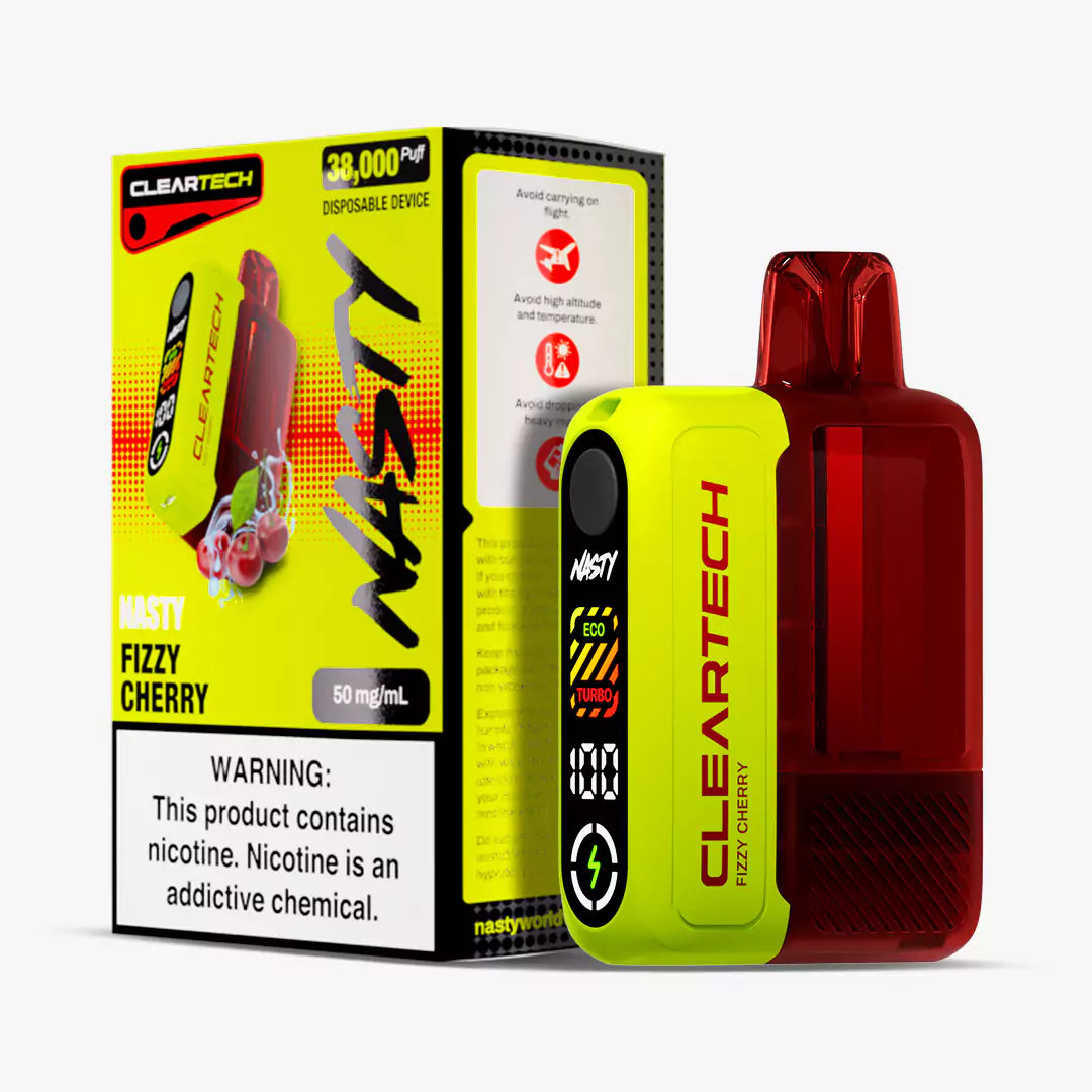 Nasty ClearTech 38Ki Fizzy Cherry 50mg disposable vape