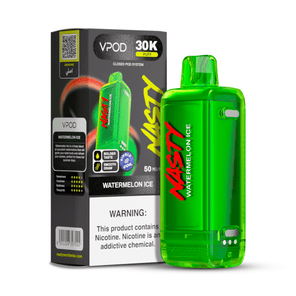 NASTY VERSA Hybrid Pod - Green vape device with 'Nasty' branding and packaging on a white background