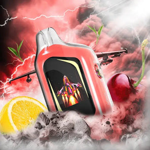 Velocity 25K Puffs disposable vape with warm orange-red fruit visuals