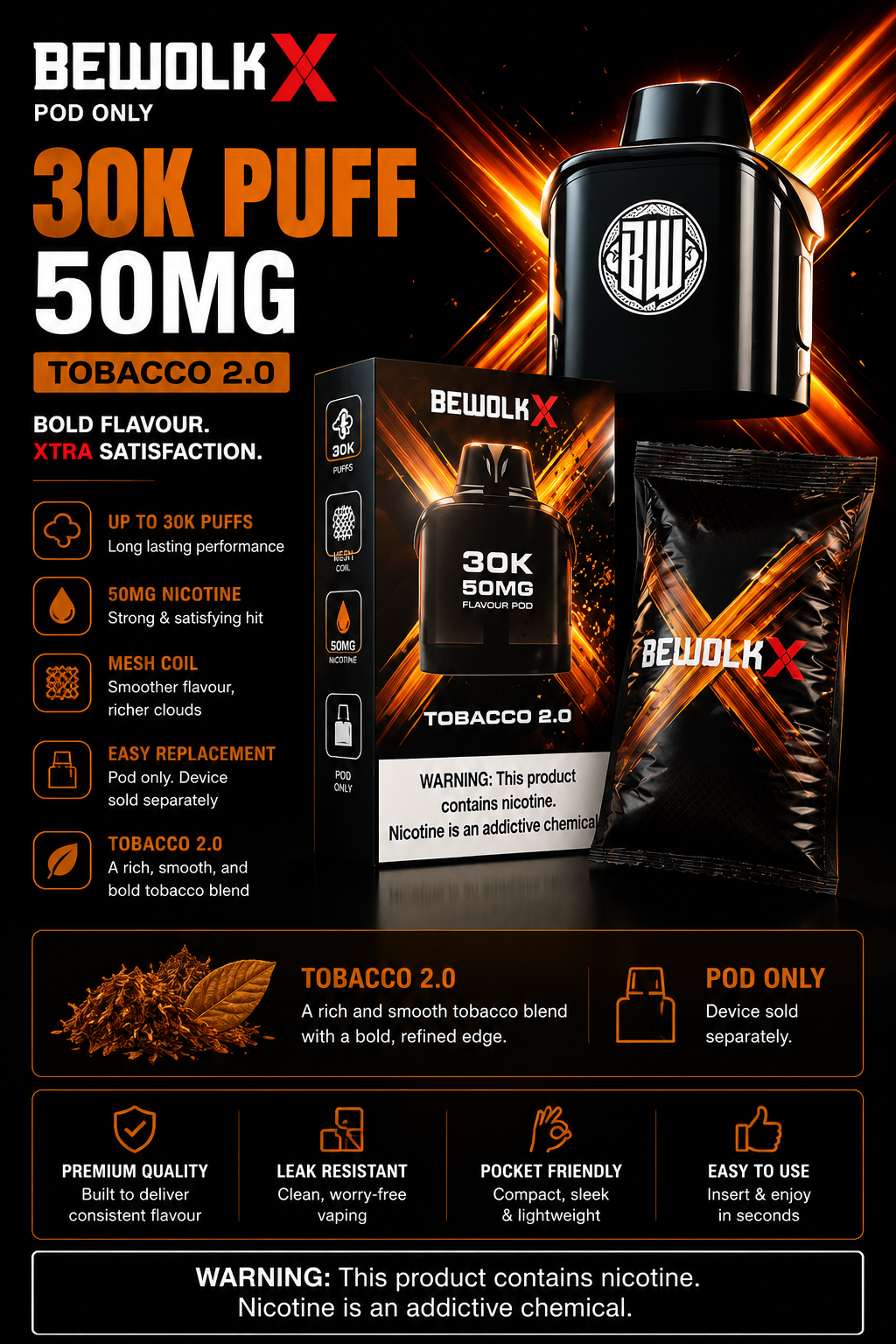 Bewolk X Pod System - 30k - Pod Only