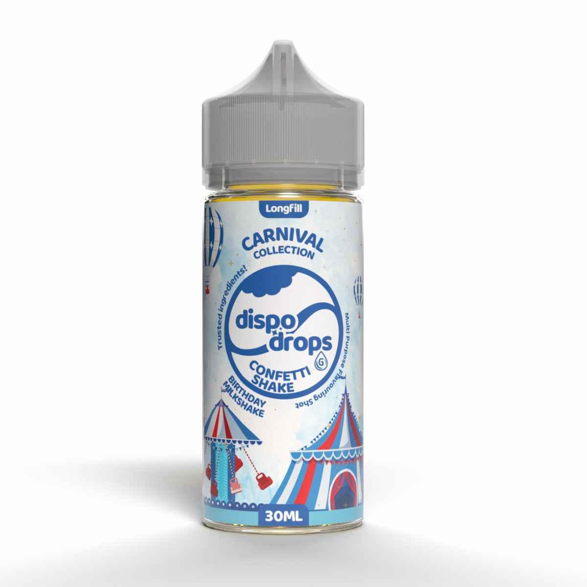 Dispo Drops Carnival Longfilll Freebase 30ml in 120ml Bottle