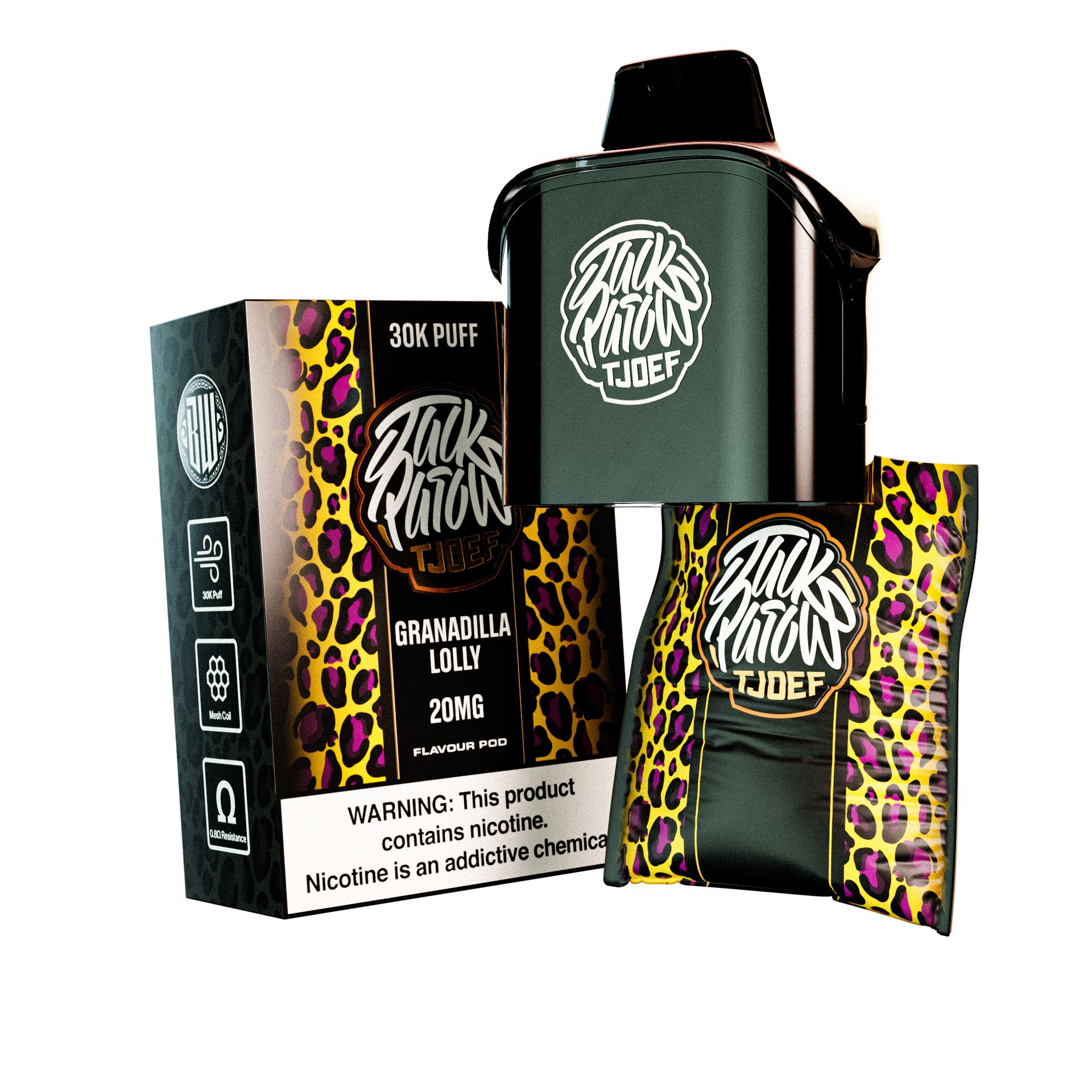 Jack Parow Tjoef 30K Replacement Pod | Pod Only | 50MG