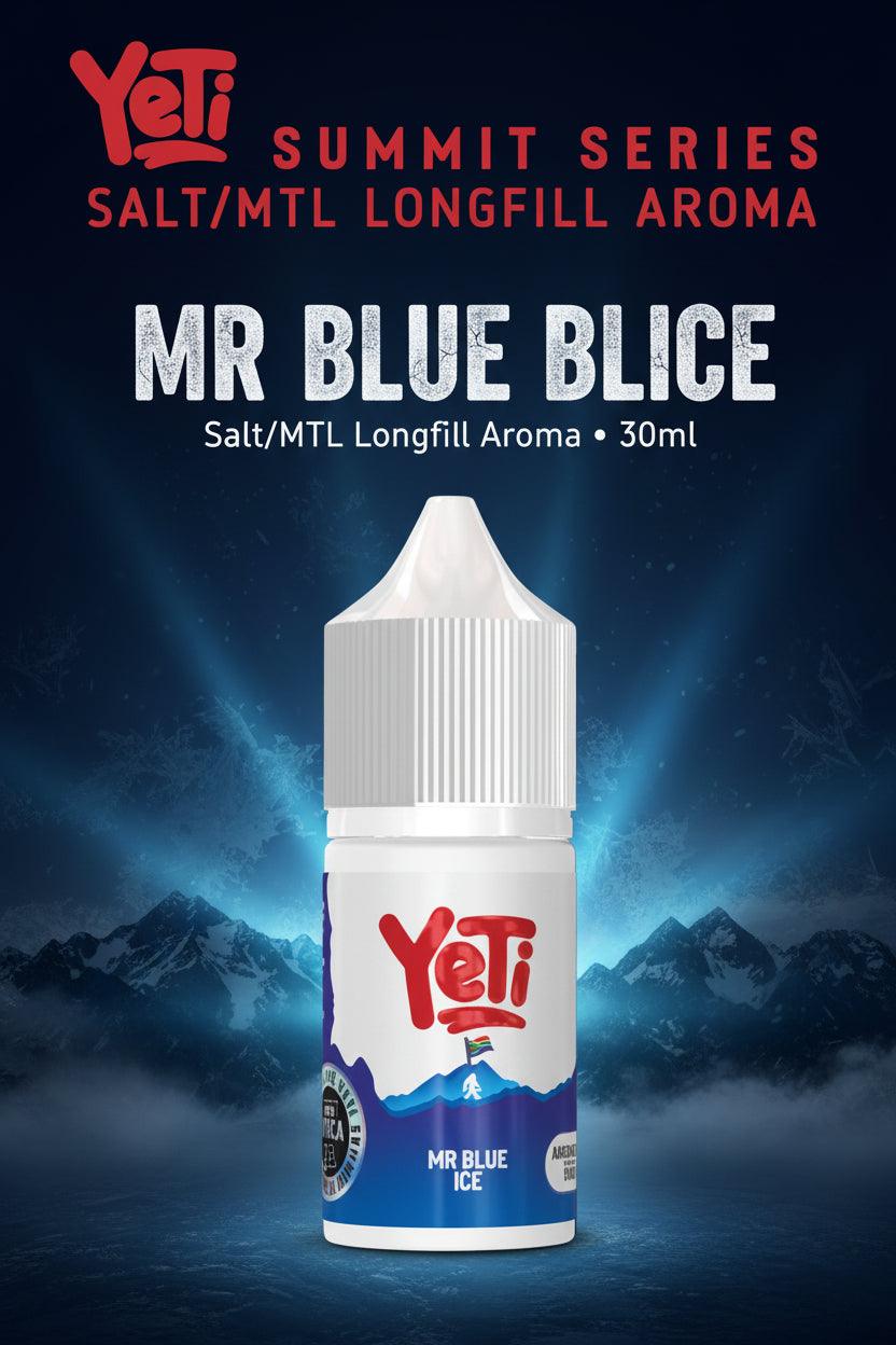 Yeti Summit Series salt/MTL longfill aroma bottle on a white background
