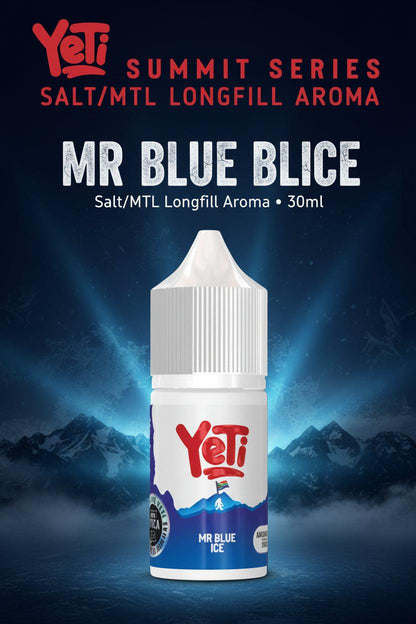 Yeti Summit Series salt/MTL longfill aroma bottle on a white background