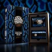 Jack Parrow JTJOEF Bubblegum Melkie 50MG pod system kit with blue snakeskin box and open tray
