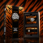 Jack Parrow JTJOEF Peach Tropikal 50MG pod system kit with orange tiger box and open tray