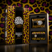 Jack Parrow JTJOEF Granadilla Lolly 50MG pod system kit with yellow leopard box and open tray