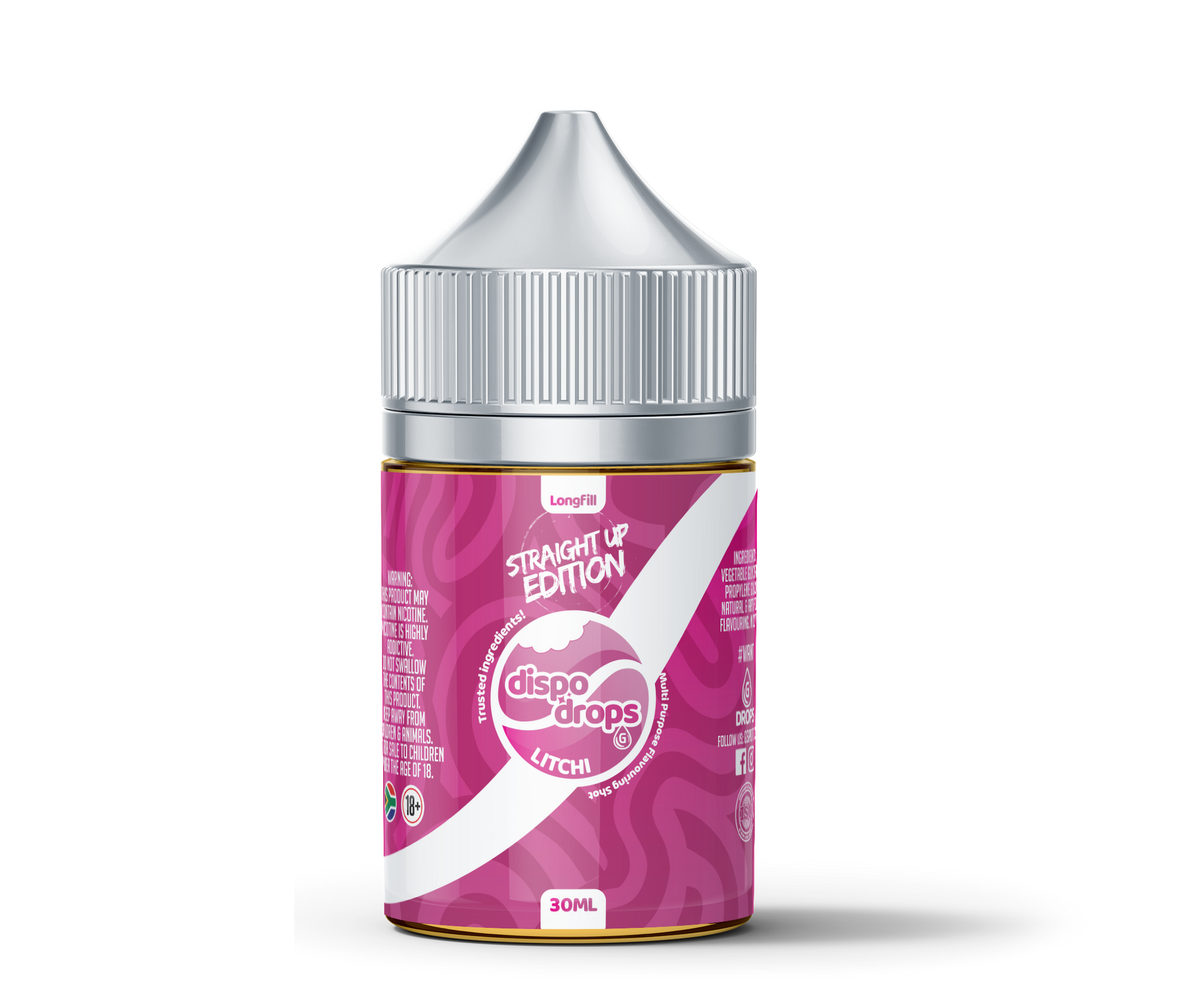 Dispo Drops Straight Up 30ml Flavor Shot | Nic Salt Sold Separately