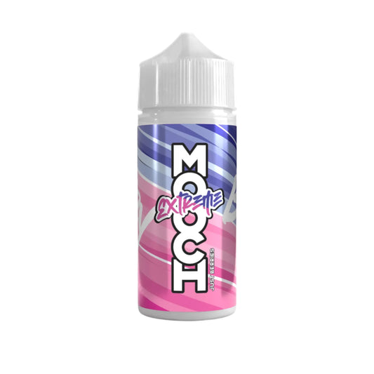 A bottle of MOOH Xtreme 120ml e-liquid on a plain white background. The bottle has a white cap and a colorful label featuring pink, purple, and blue abstract waves with the brand name 'MOOH' in large white letters and 'Xtreme' in a stylized purple font.