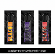 Vapology Black 60ml Longfill Flavour