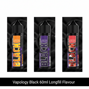Vapology Black 60ml Longfill Flavour