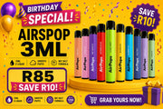 Airscream AirsPops ONE USE 3ml 5% Nic Disposable Vape