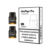 Airspops Pro kit box with two replacement pods shown in front