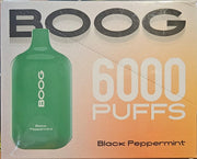 POOG 6000 Puffs disposable vape in green – mint or cool flavor variant