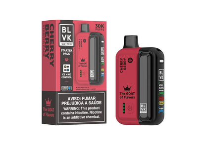BLVK Switch 30K Starter Kit 50mg Cherry Berry with battery and pod