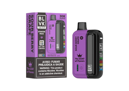 BLVK Switch 30K Starter Kit 50mg Sour Berry Grape with battery and pod