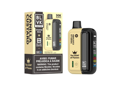 BLVK Switch 30K Starter Kit 50mg Vanilla Custard with battery and pod