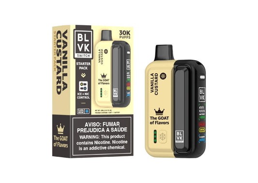 BLVK Switch 30K Starter Kit 50mg Vanilla Custard with battery and pod
