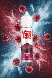 Yeti Cherry Ice vape juice bottle on a white background