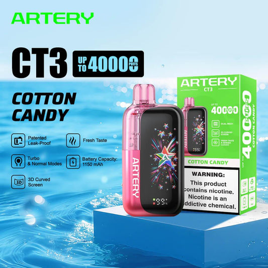 Artery CT3 40K Disposable Vape | Dual Mesh & Smart Screen