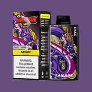 DRAGON by Nasty 25 000 disposable vape in purple color with matching packaging