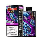 DRAGON by Nasty 25 000 disposable vape in purple and gold color beside product box