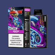 DRAGON by Nasty 25 000 disposable vape in blue color with dragon-themed packaging