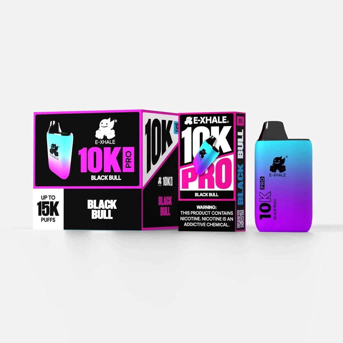 E-XHALE 10K Pro Black Bull 5% rechargeable vape
