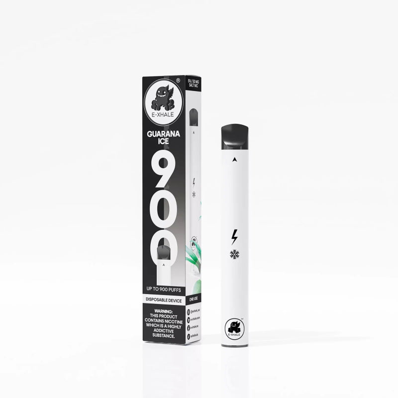 E-xhale 900 Puff Disposable Vape Yellow Blue and Red