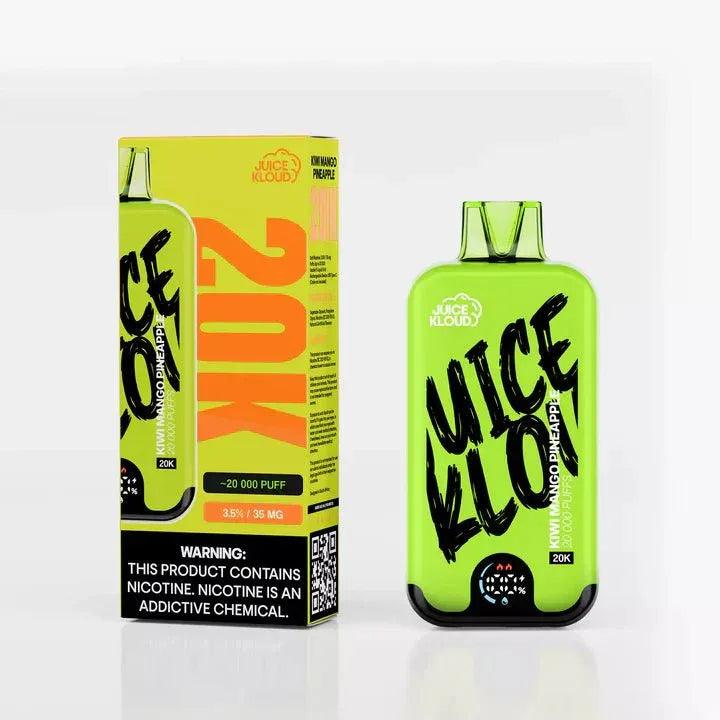 E-XHALE Juice Kloud 20K Kiwi Mango Pineapple rechargeable disposable vape, 3.5% nicotine