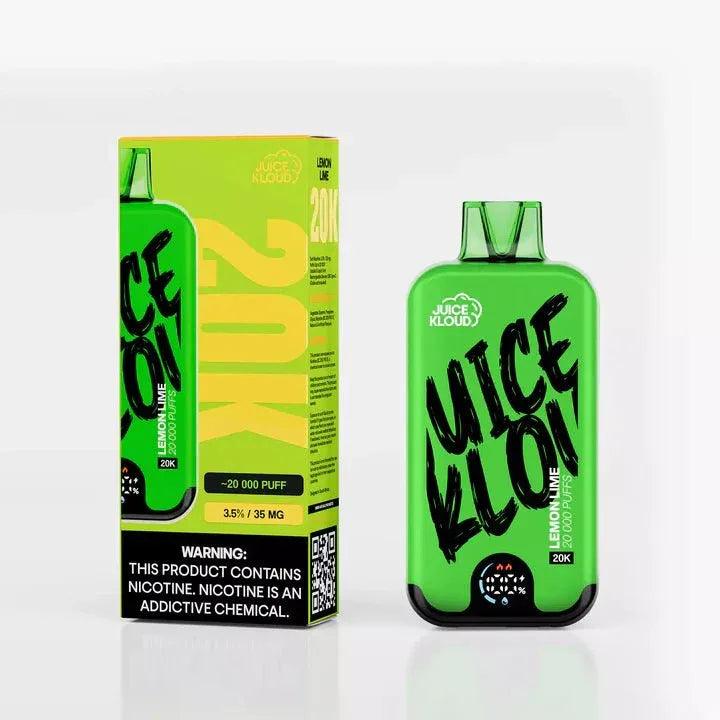 E-XHALE Juice Kloud 20K Lemon Lime rechargeable disposable vape, 3.5% nicotine