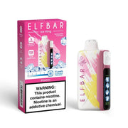 Elf Bar Ice King 25 000 disposable vape in light pink color beside box