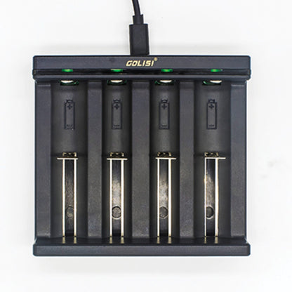 Golisi Needle 4 USB battery charger, black, four charging slots