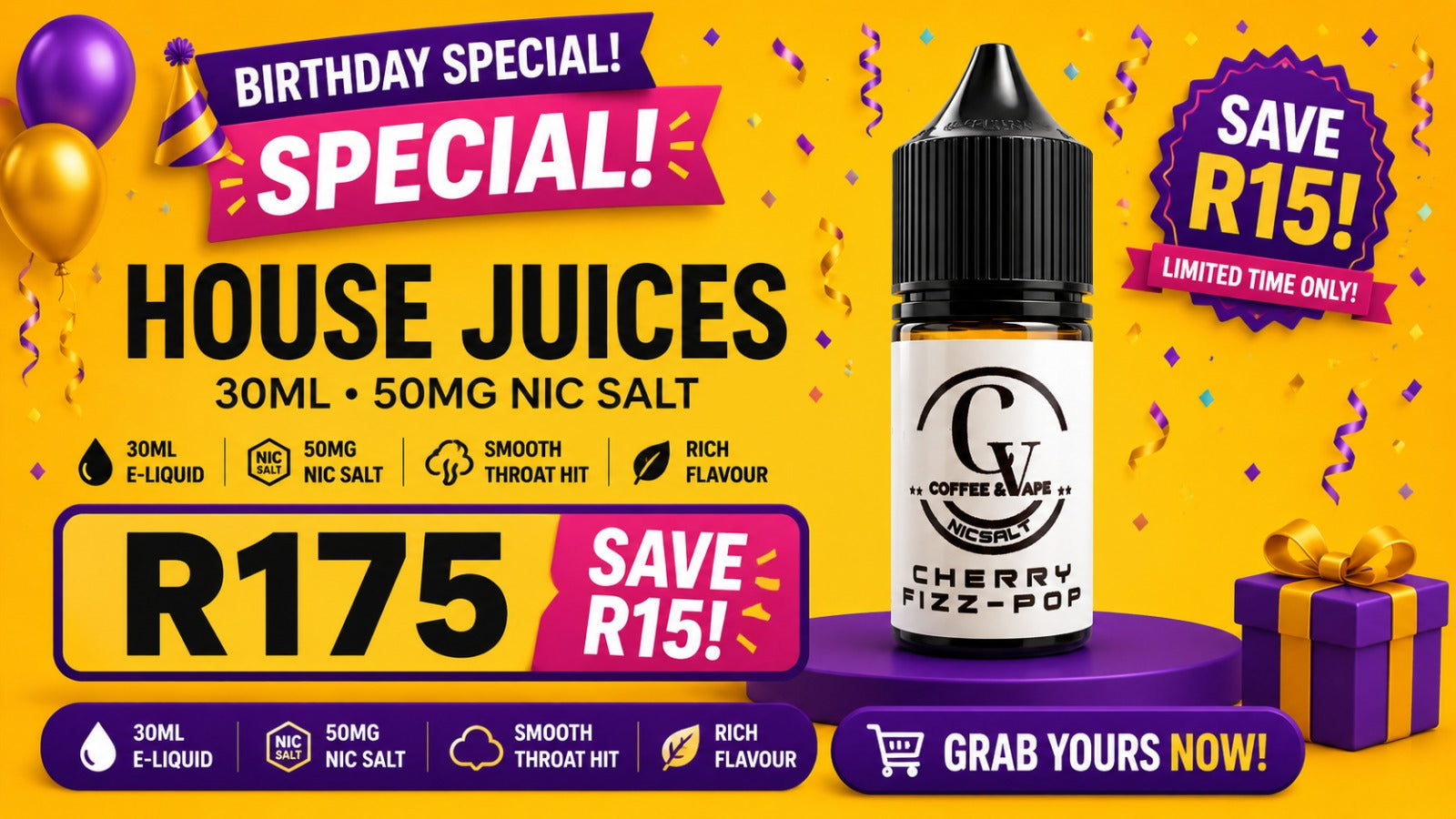 C&V 50mg | 30ml E-liquid Nic Salt
