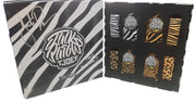 Jack Parow TJOEF Packaging with Zebra Pattern – Merchandise Box Featuring Small Collectibles – Coffee and Vape