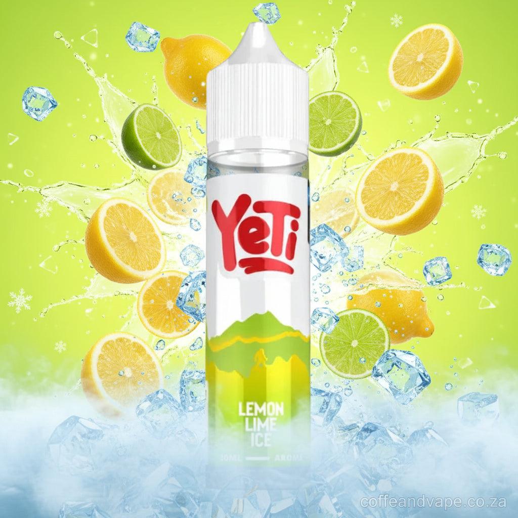 Yeti Lemon Lime Ice vape juice bottle on a white background