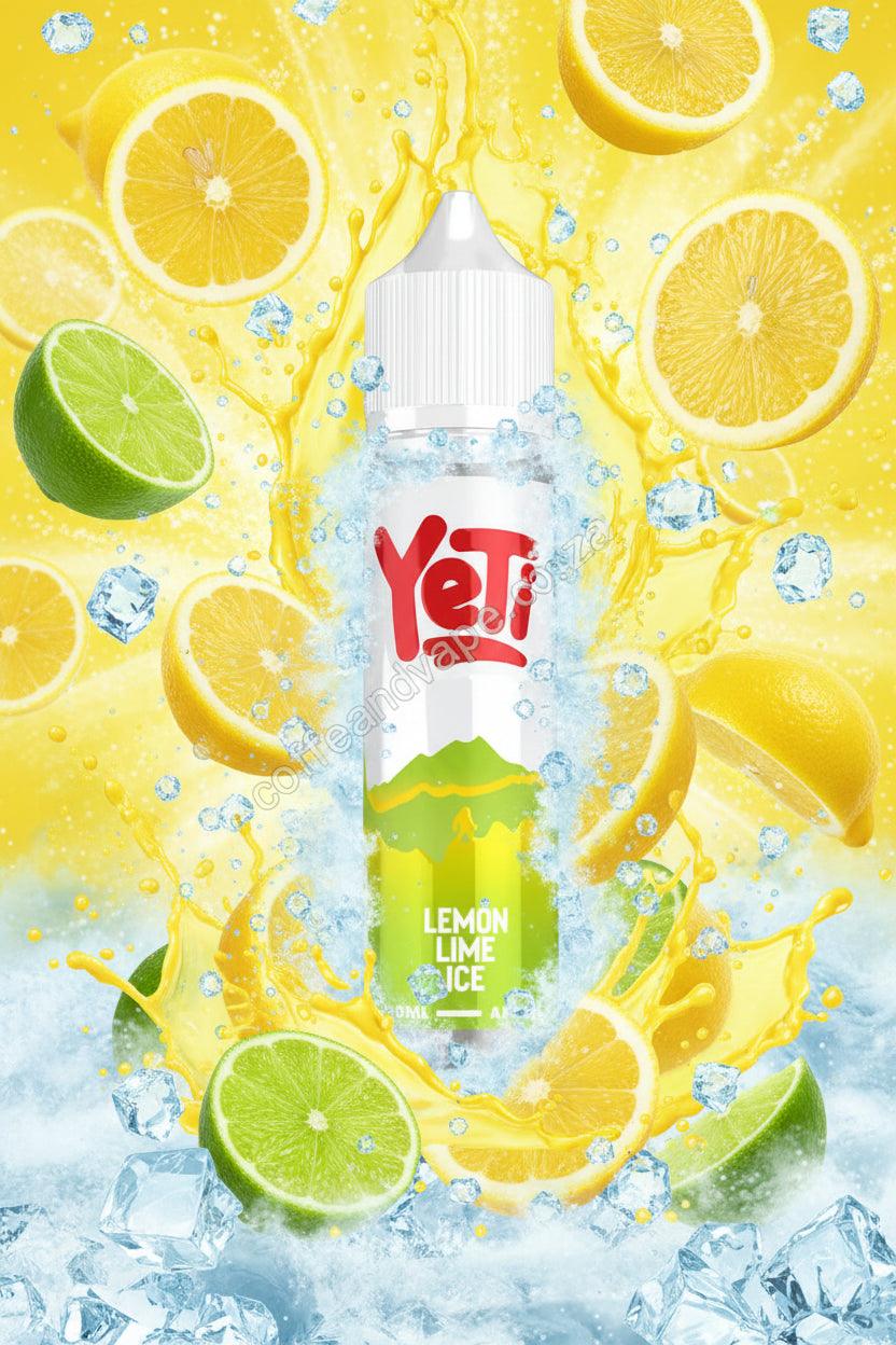 Yeti Lemon Lime Ice vape juice bottle on a white background